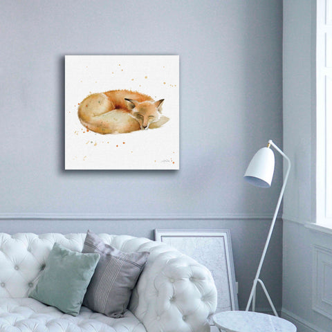 Image of 'Sleeping Fox' by Katrina Pete, Giclee Canvas Wall Art,37x37