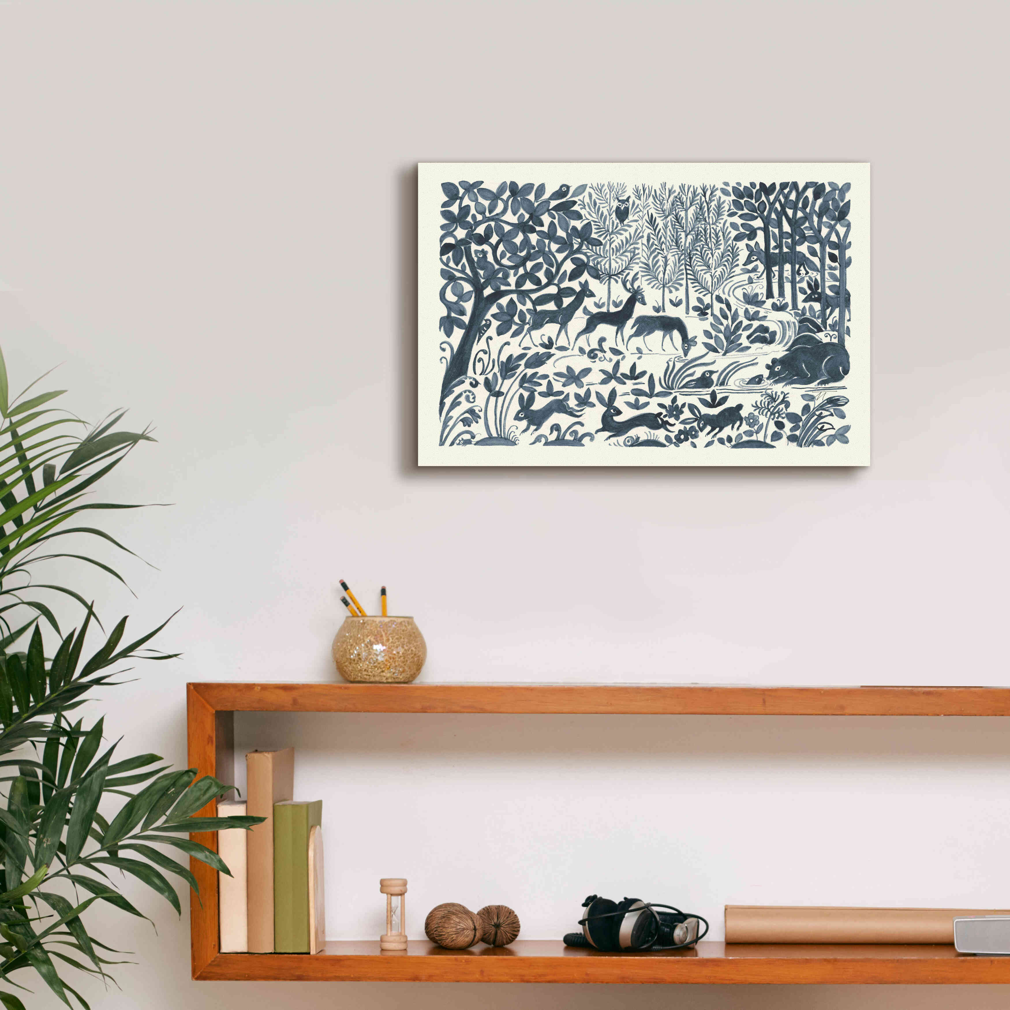 'Forest Life II' by Miranda Thomas, Giclee Canvas Wall Art,18x12