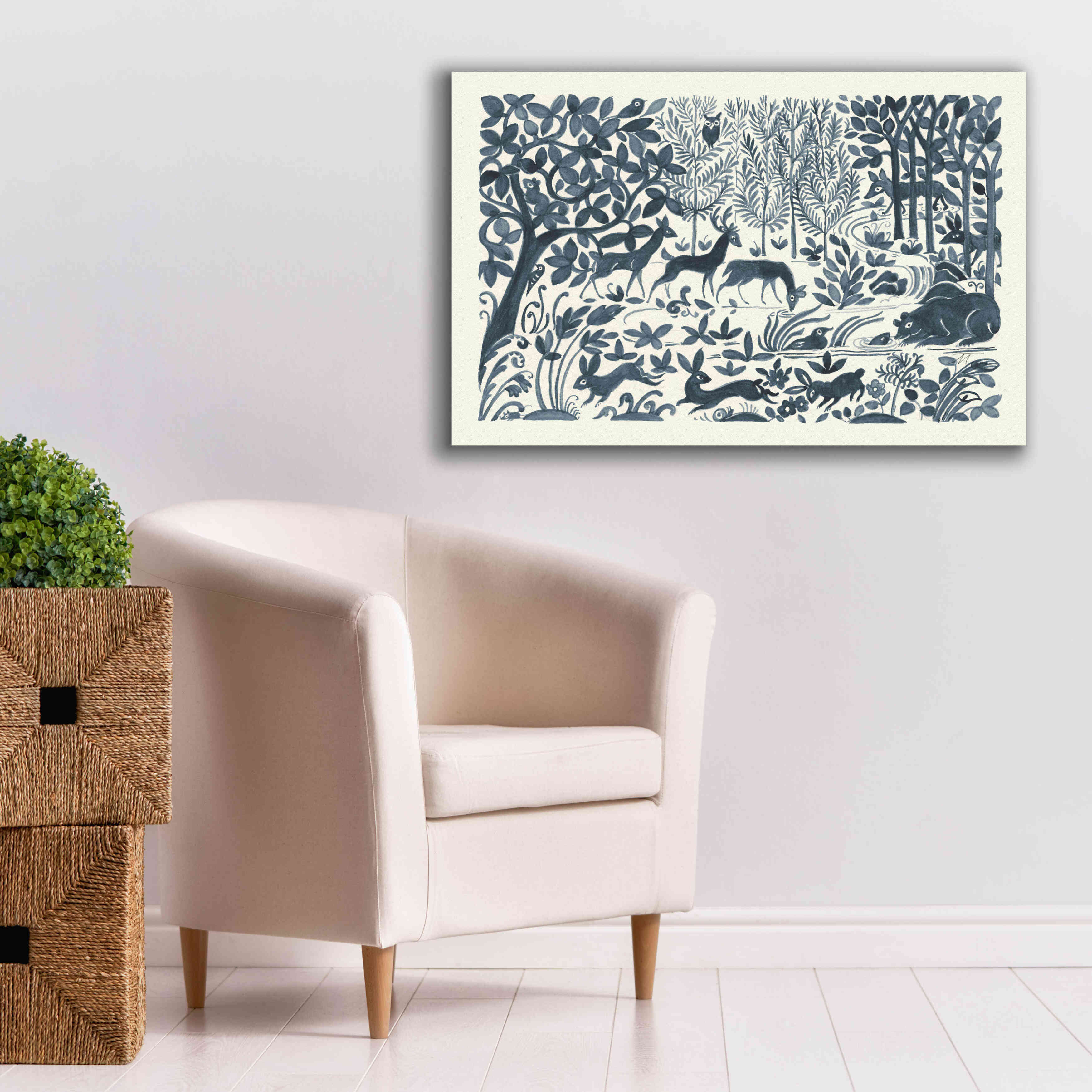 'Forest Life II' by Miranda Thomas, Giclee Canvas Wall Art,40x26