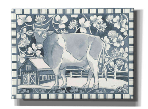 Image of 'Farm Life II Stripe Border' by Miranda Thomas, Giclee Canvas Wall Art