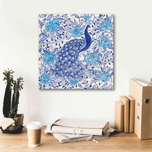 'Peacock Garden III' by Miranda Thomas, Giclee Canvas Wall Art,18x18