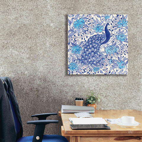 Image of 'Peacock Garden III' by Miranda Thomas, Giclee Canvas Wall Art,26x26