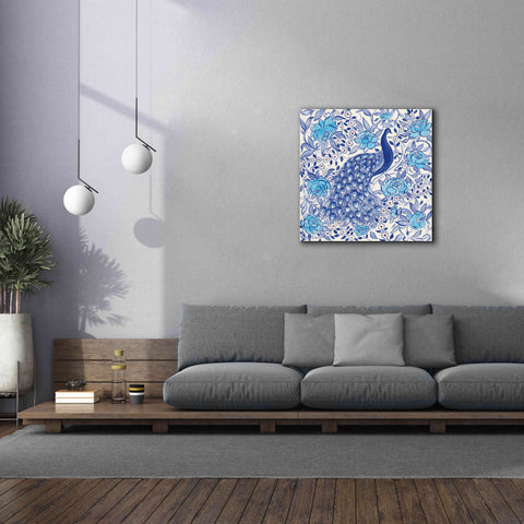 Image of 'Peacock Garden III' by Miranda Thomas, Giclee Canvas Wall Art,37x37