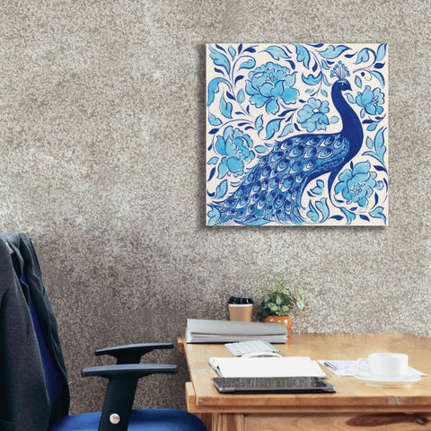 Image of 'Peacock Garden IV' by Miranda Thomas, Giclee Canvas Wall Art,26x26