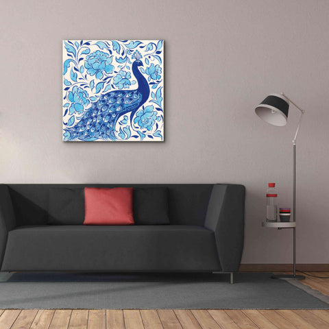 Image of 'Peacock Garden IV' by Miranda Thomas, Giclee Canvas Wall Art,37x37
