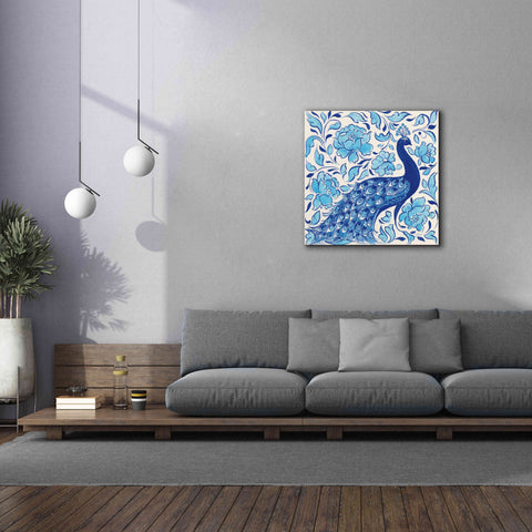 Image of 'Peacock Garden IV' by Miranda Thomas, Giclee Canvas Wall Art,37x37