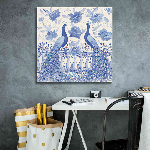 Image of 'Peacock Garden VI' by Miranda Thomas, Giclee Canvas Wall Art,26x26