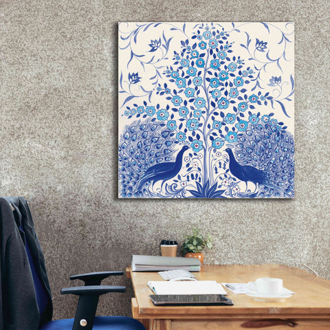 Image of 'Peacock Garden VIII' by Miranda Thomas, Giclee Canvas Wall Art,37x37