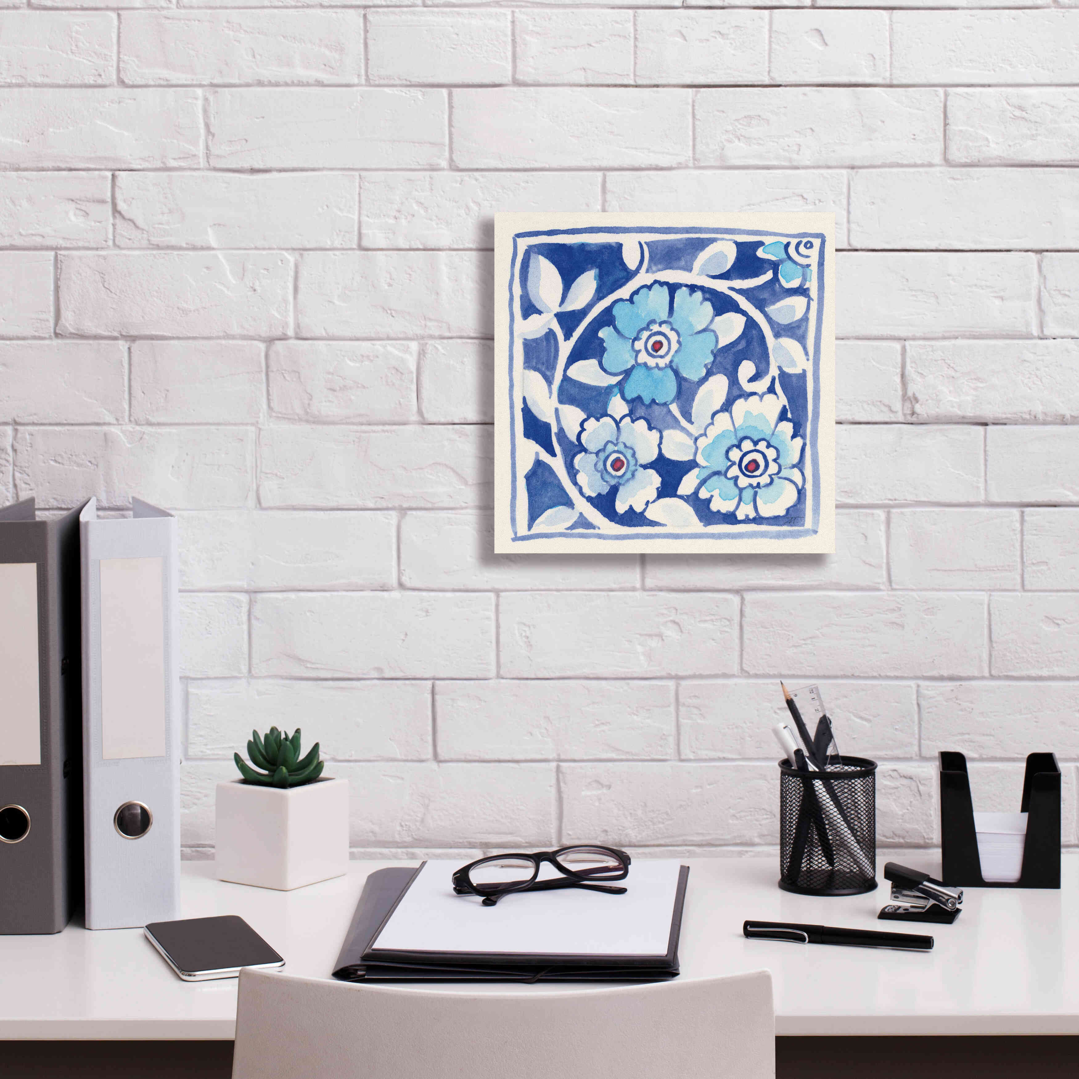 'Peacock Garden IX' by Miranda Thomas, Giclee Canvas Wall Art,12x12