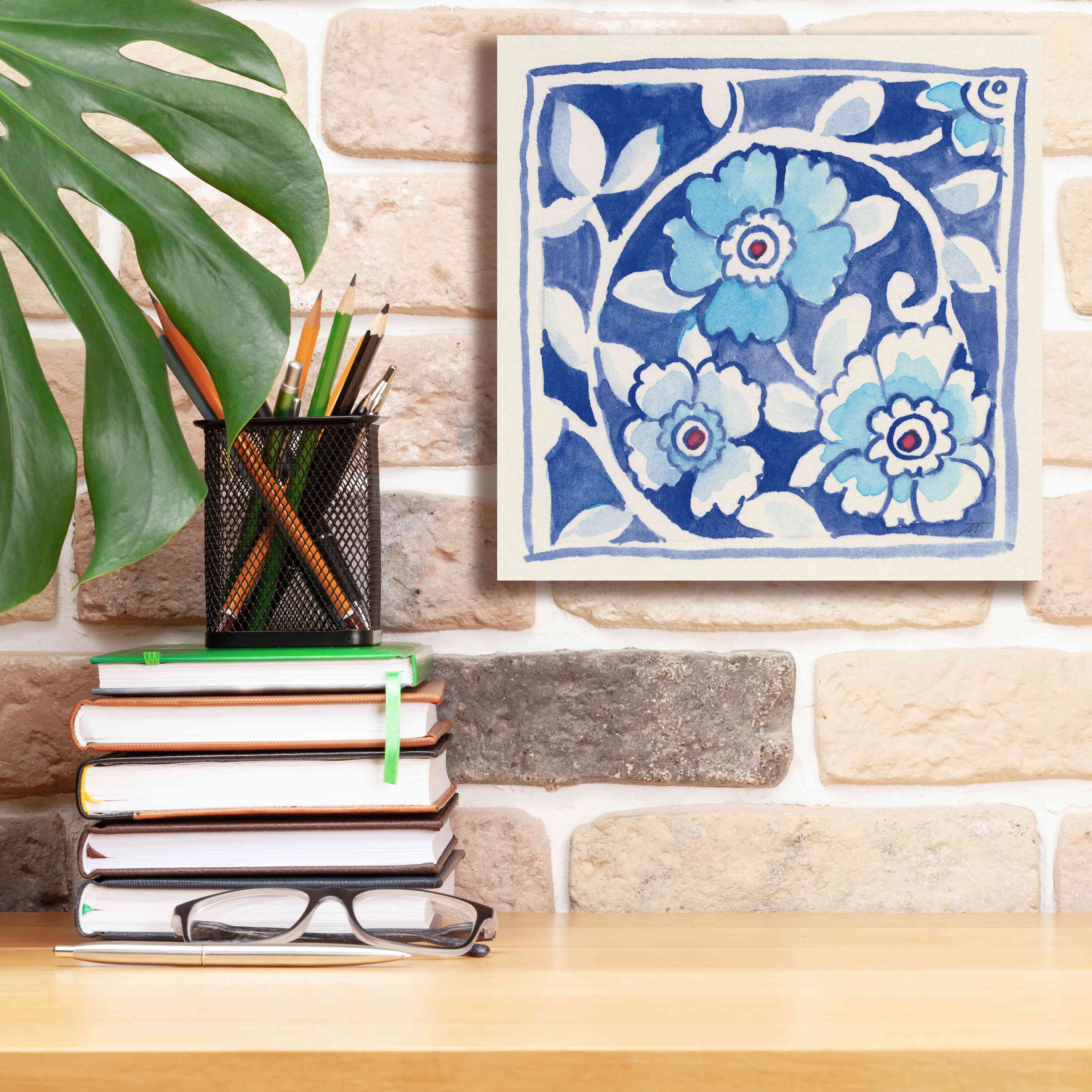 'Peacock Garden IX' by Miranda Thomas, Giclee Canvas Wall Art,12x12