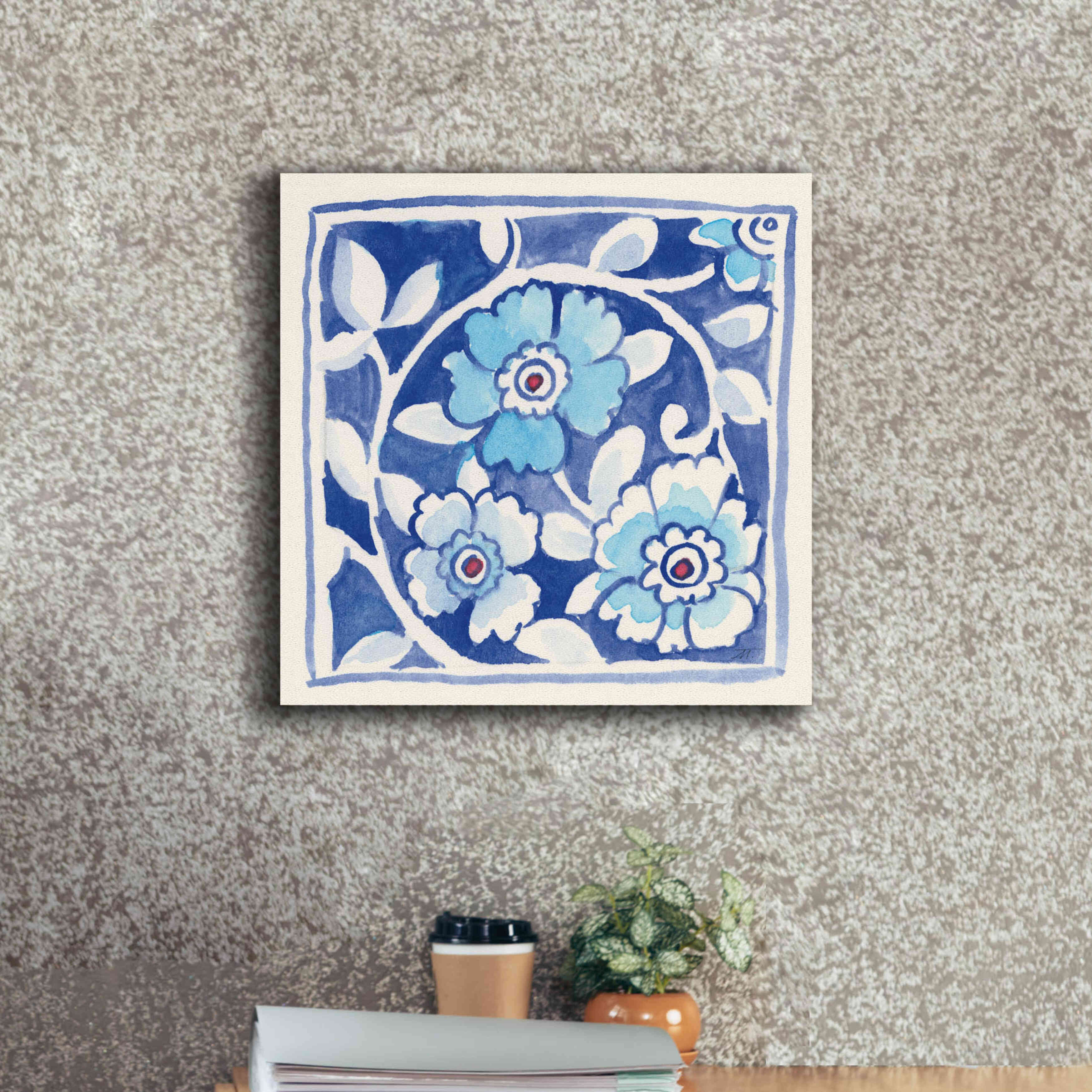 'Peacock Garden IX' by Miranda Thomas, Giclee Canvas Wall Art,18x18