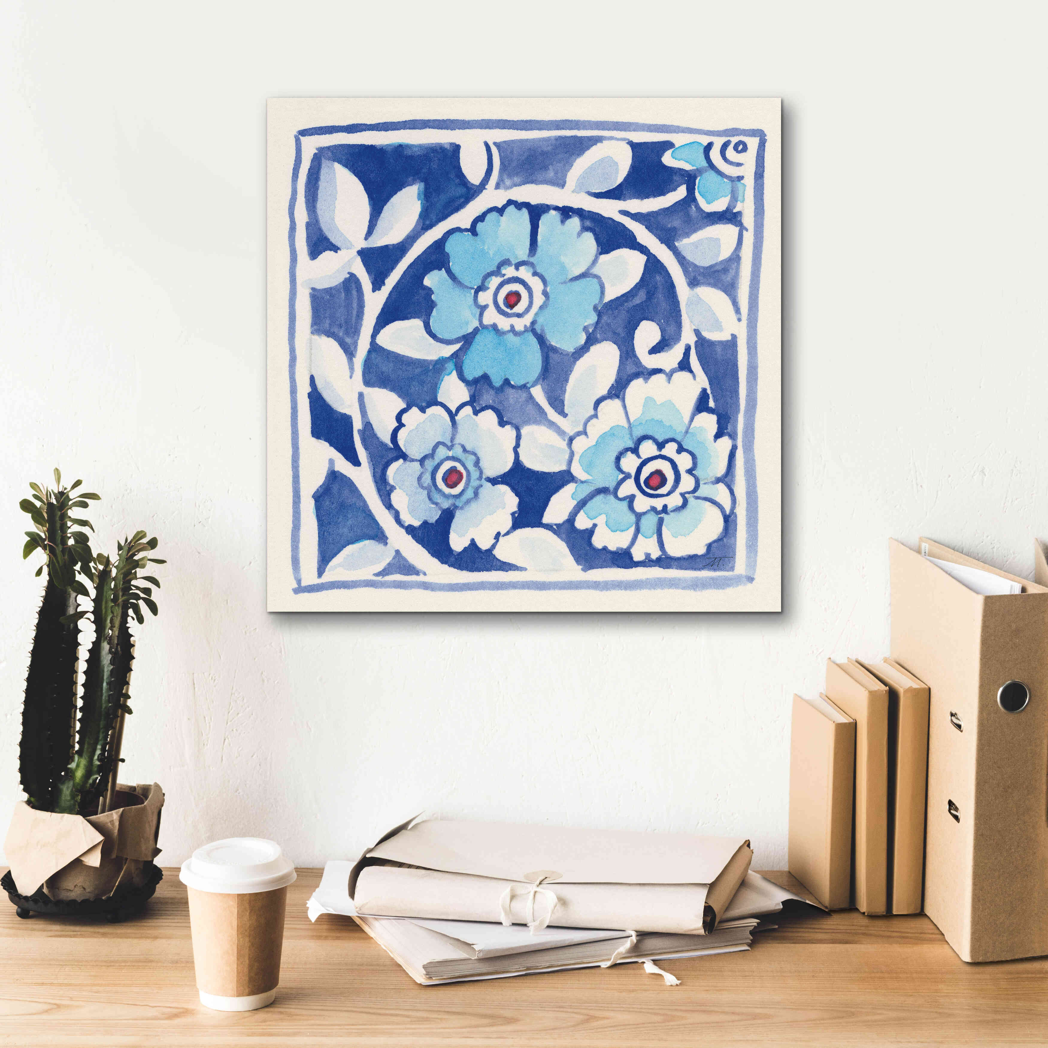 'Peacock Garden IX' by Miranda Thomas, Giclee Canvas Wall Art,18x18