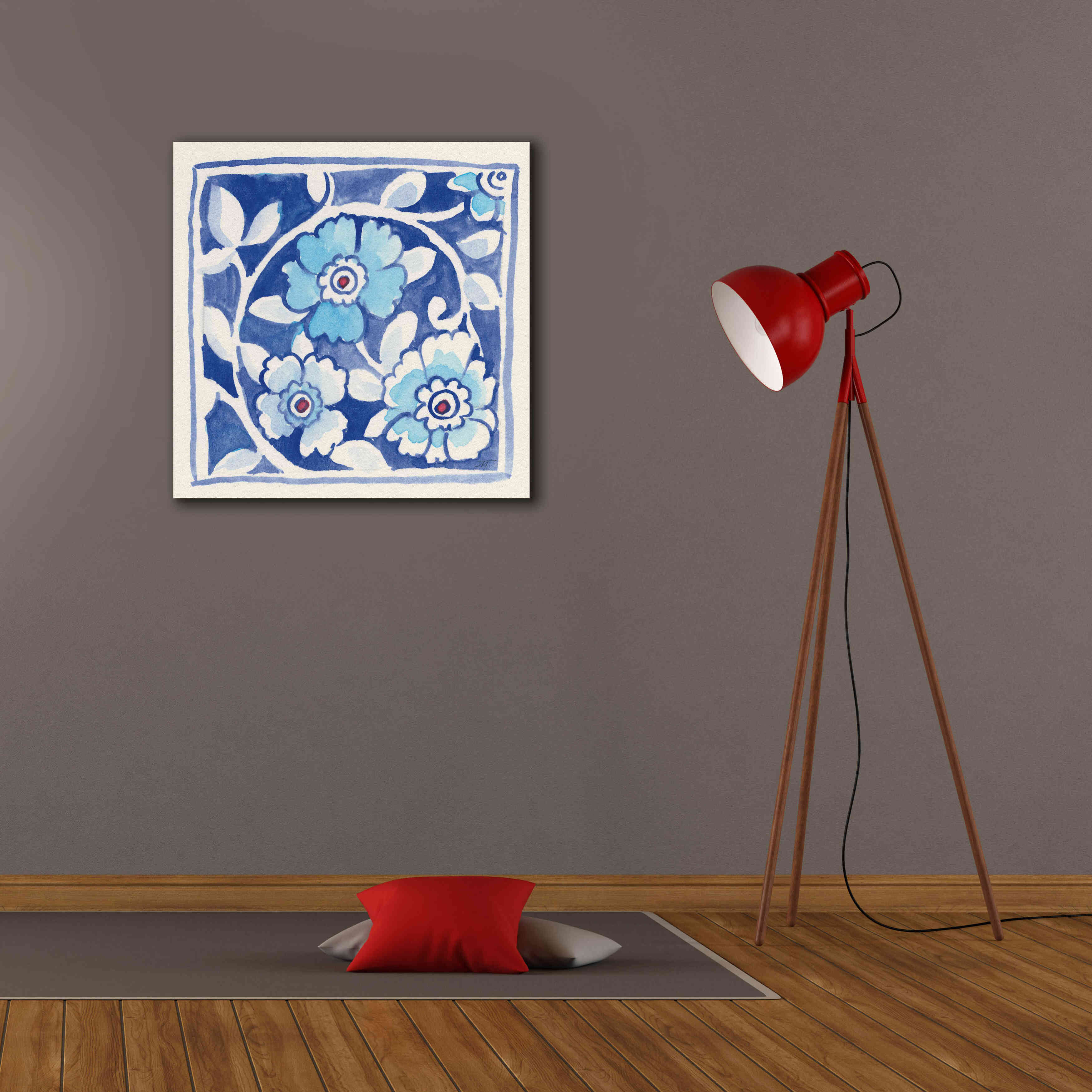 'Peacock Garden IX' by Miranda Thomas, Giclee Canvas Wall Art,26x26