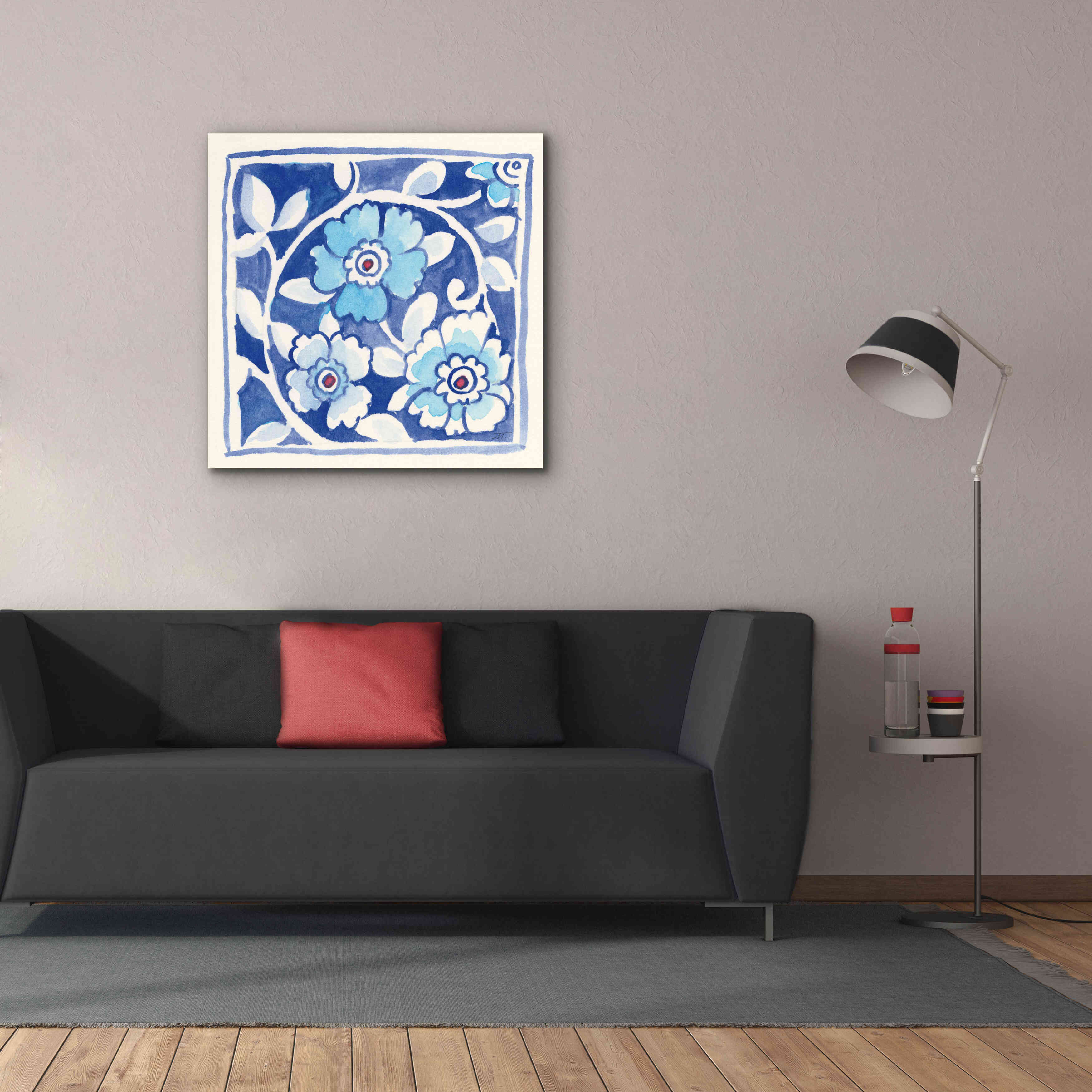 'Peacock Garden IX' by Miranda Thomas, Giclee Canvas Wall Art,37x37