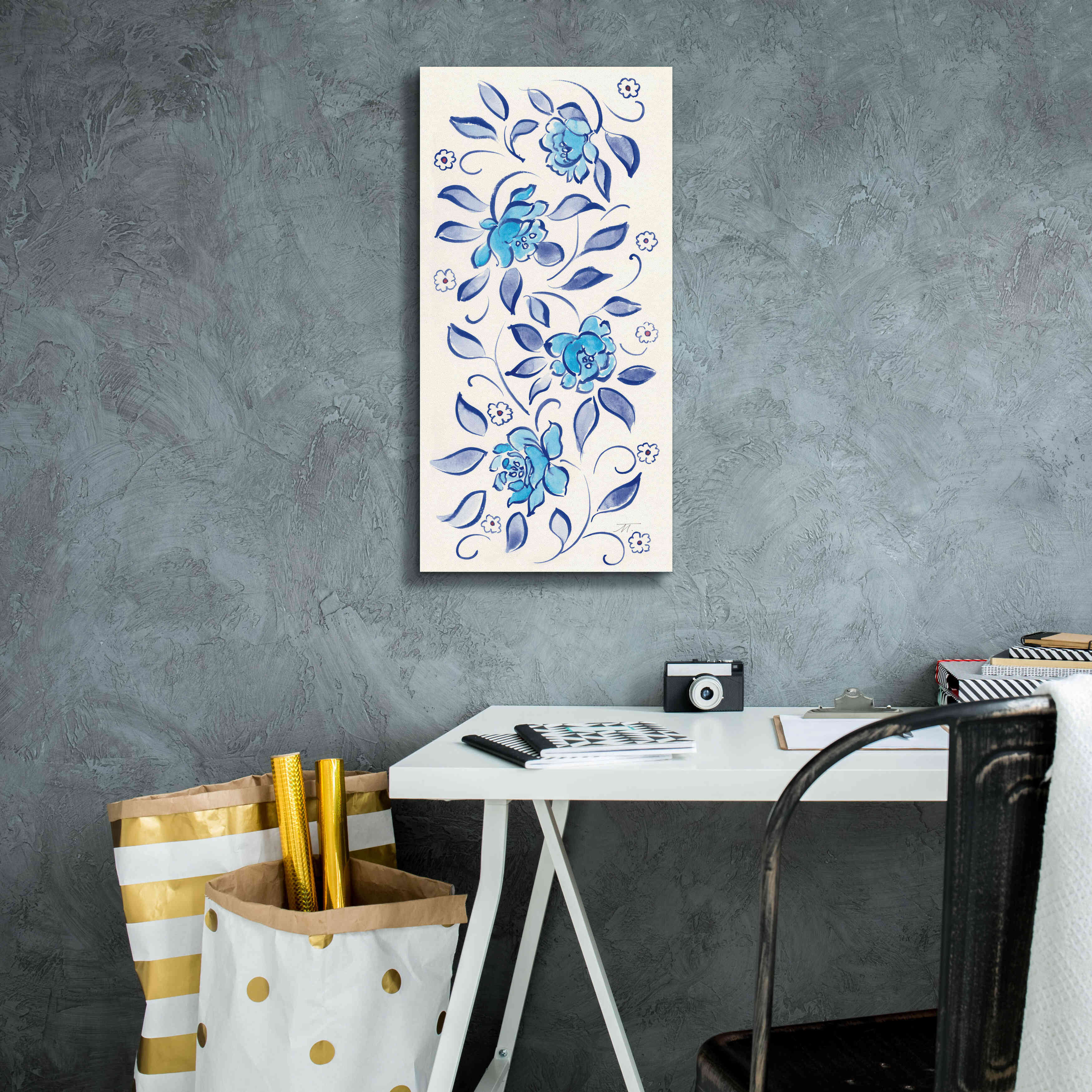 'Peacock Garden X' by Miranda Thomas, Giclee Canvas Wall Art,12x24