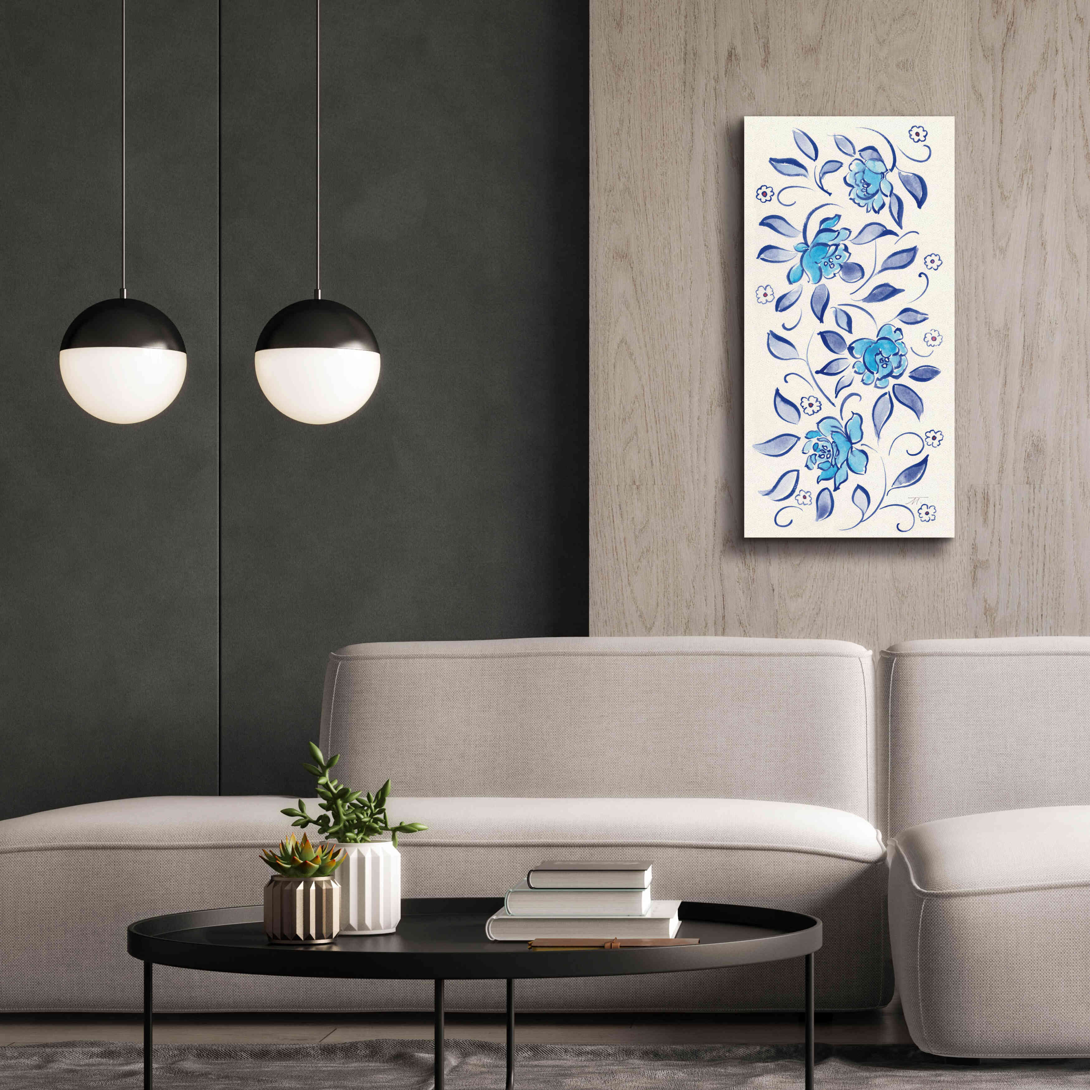 'Peacock Garden X' by Miranda Thomas, Giclee Canvas Wall Art,20x40
