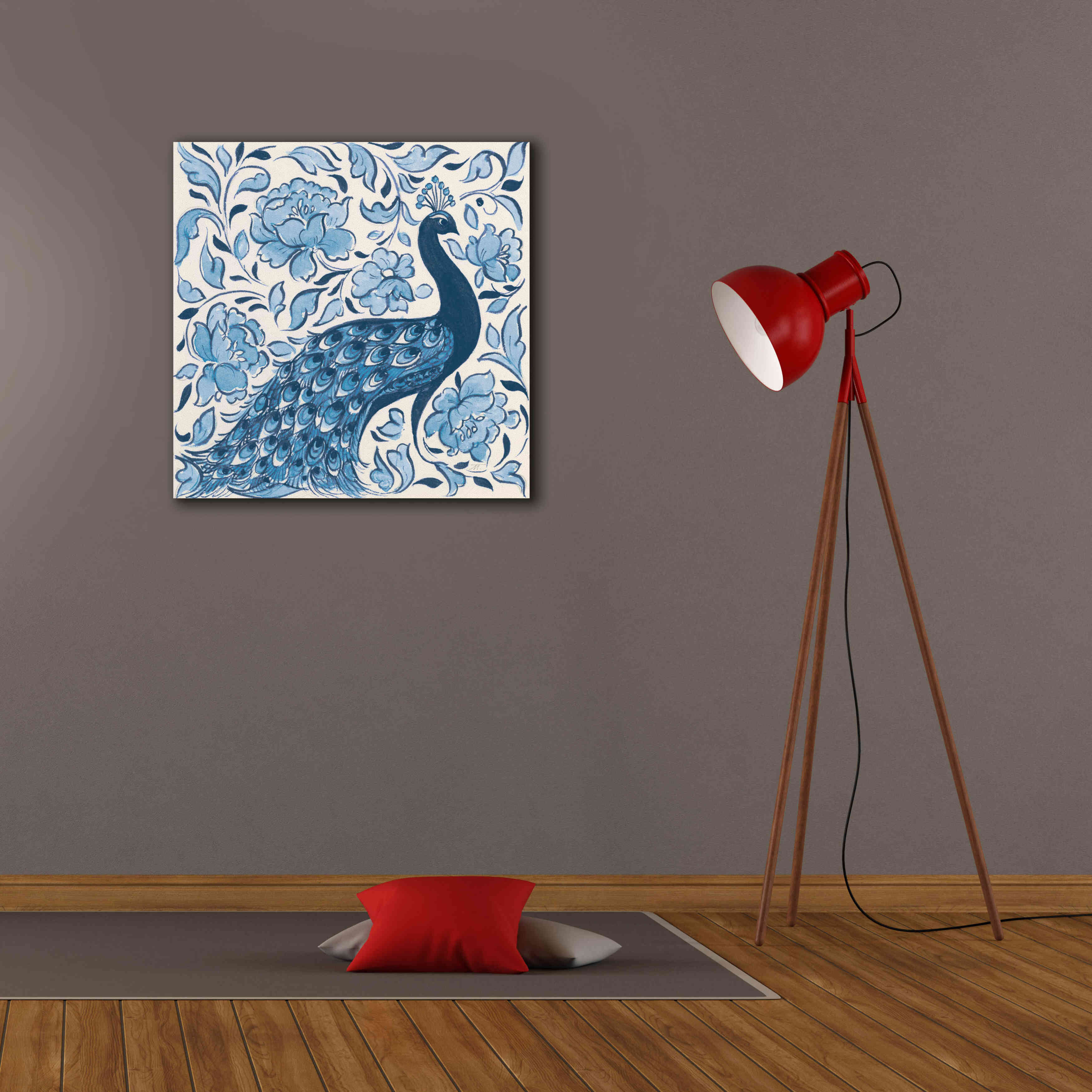 'Peacock Garden IV v2' by Miranda Thomas, Giclee Canvas Wall Art,26x26