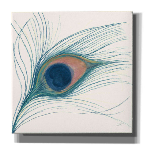 Image of 'Peacock Feather I Blue' by Miranda Thomas, Giclee Canvas Wall Art