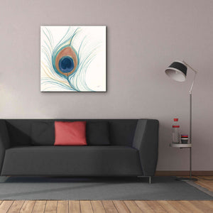 'Peacock Feather II Blue' by Miranda Thomas, Giclee Canvas Wall Art,37x37