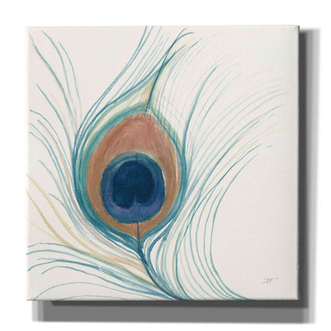 Image of 'Peacock Feather II Blue' by Miranda Thomas, Giclee Canvas Wall Art