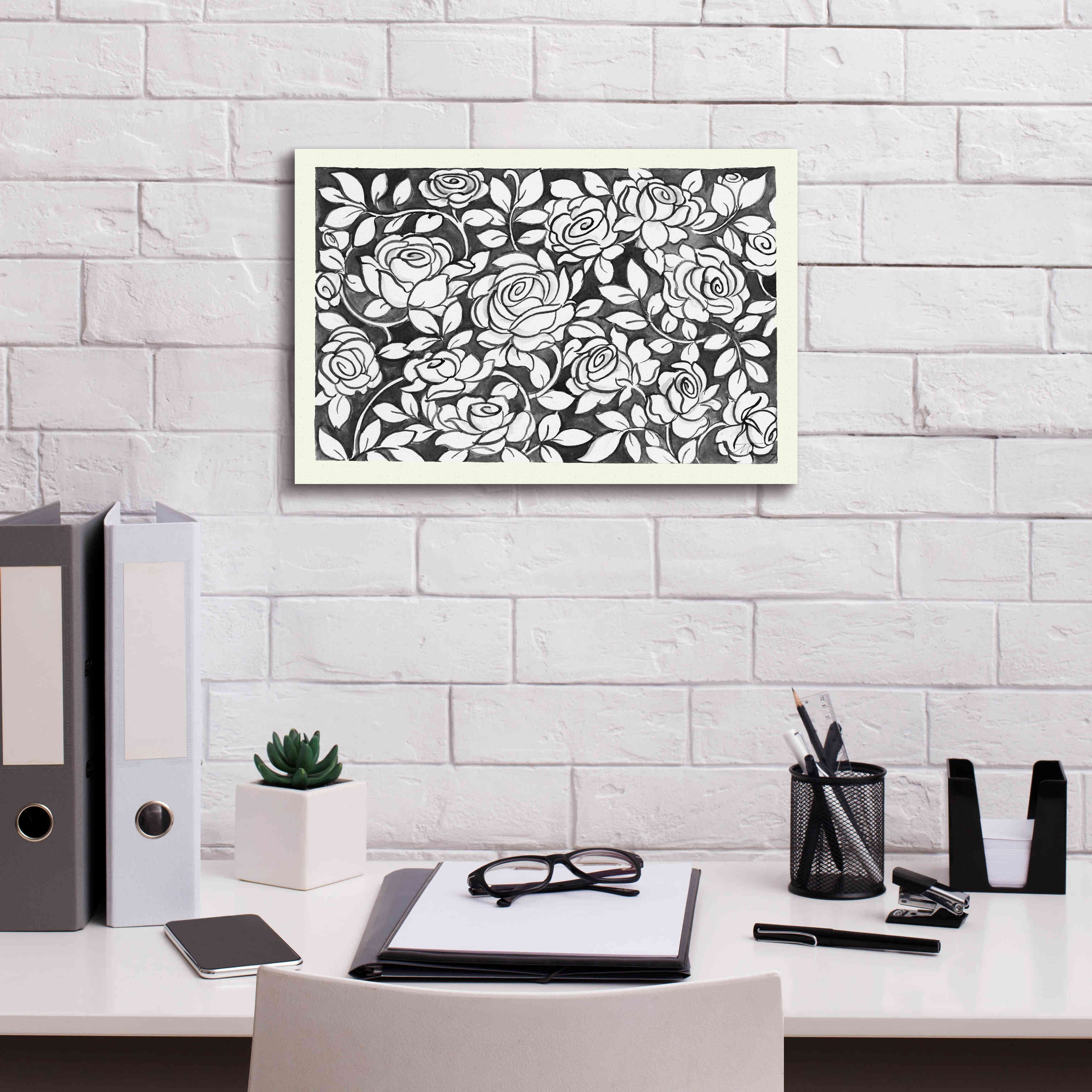 'Farm Life VII Black' by Miranda Thomas, Giclee Canvas Wall Art,18x12