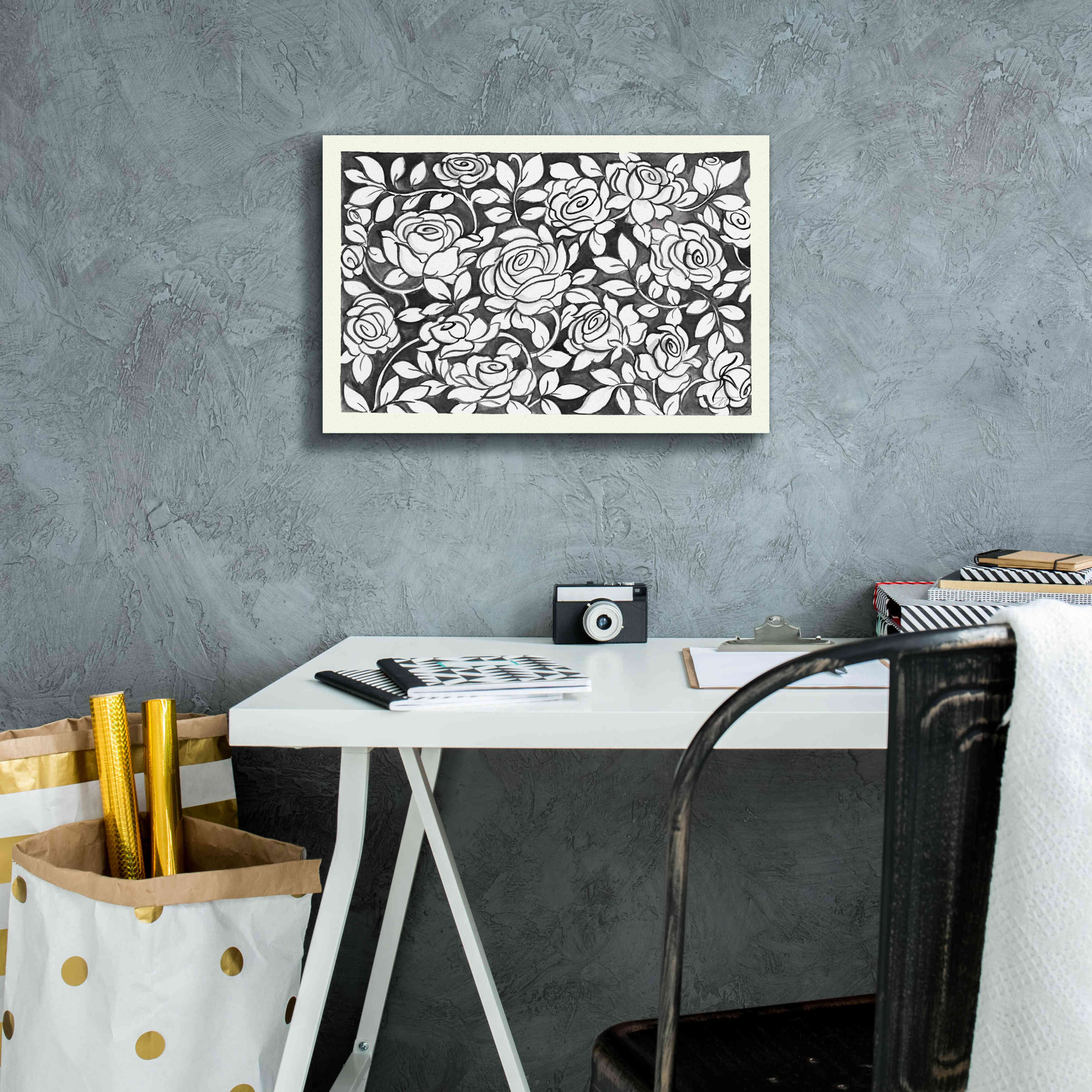 'Farm Life VII Black' by Miranda Thomas, Giclee Canvas Wall Art,18x12