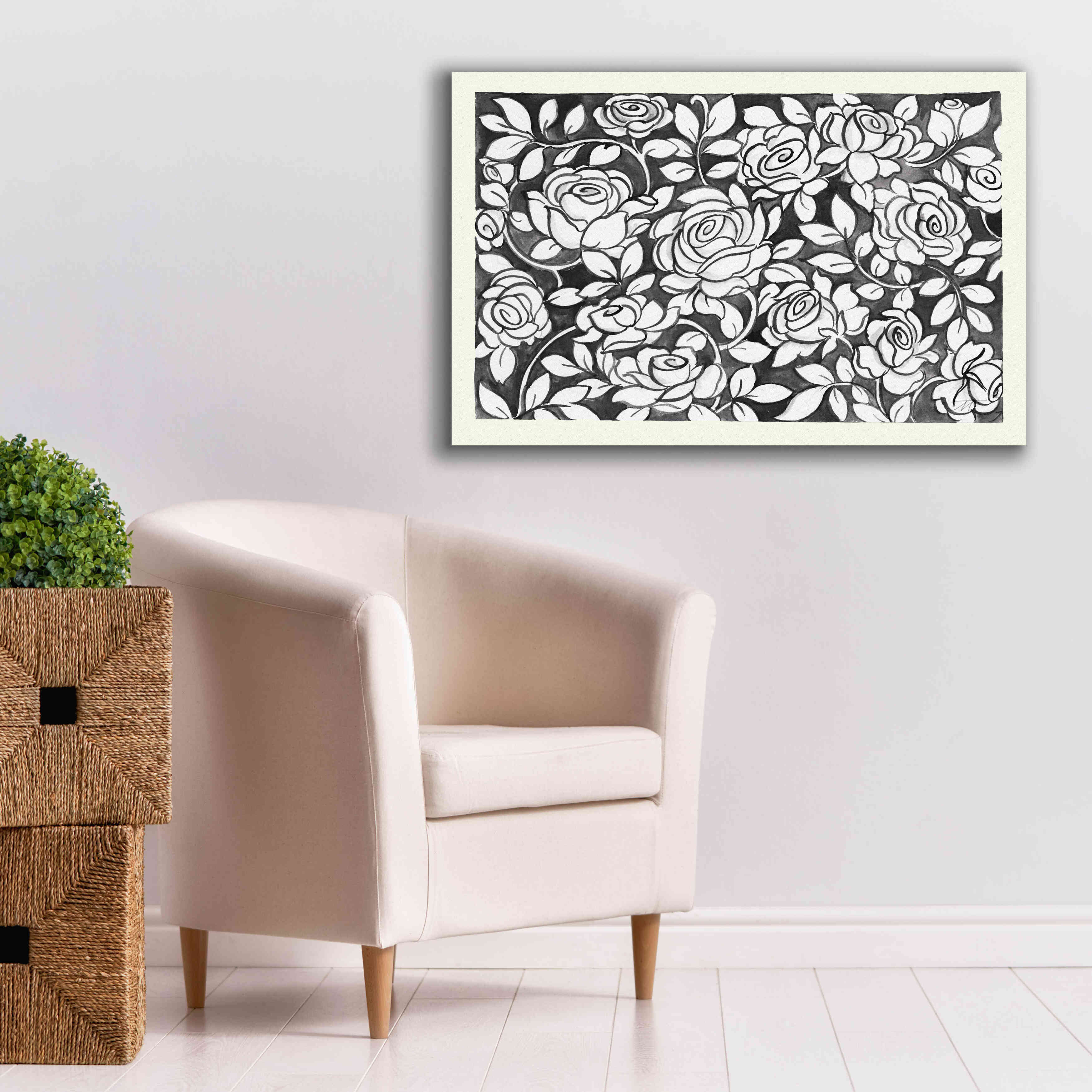 'Farm Life VII Black' by Miranda Thomas, Giclee Canvas Wall Art,40x26