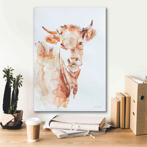 Image of 'Village Cow' by Alan Majchrowicz, Giclee Canvas Wall Art,18x26