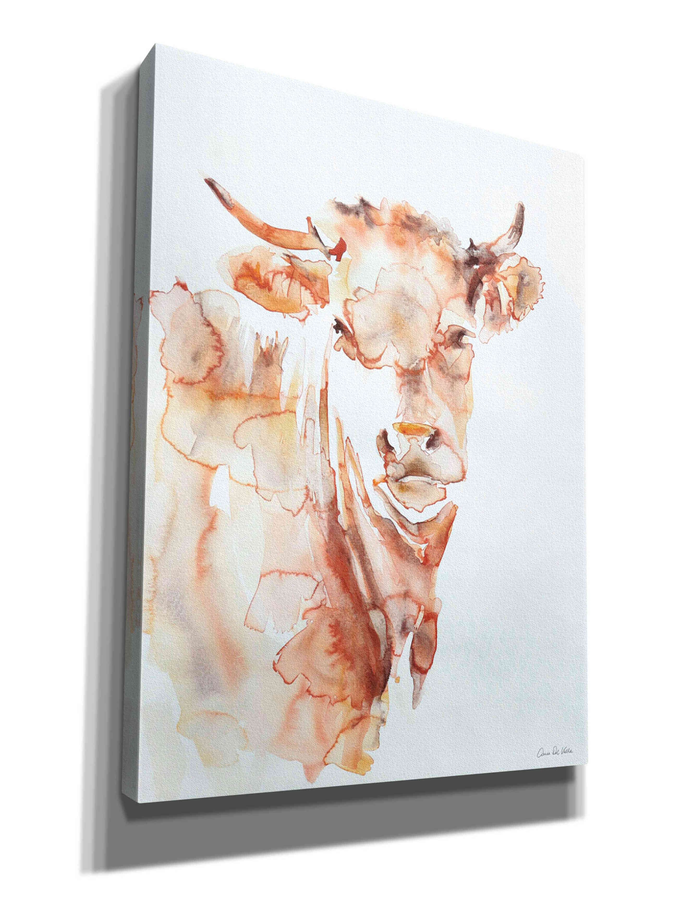 'Village Cow' by Alan Majchrowicz, Giclee Canvas Wall Art