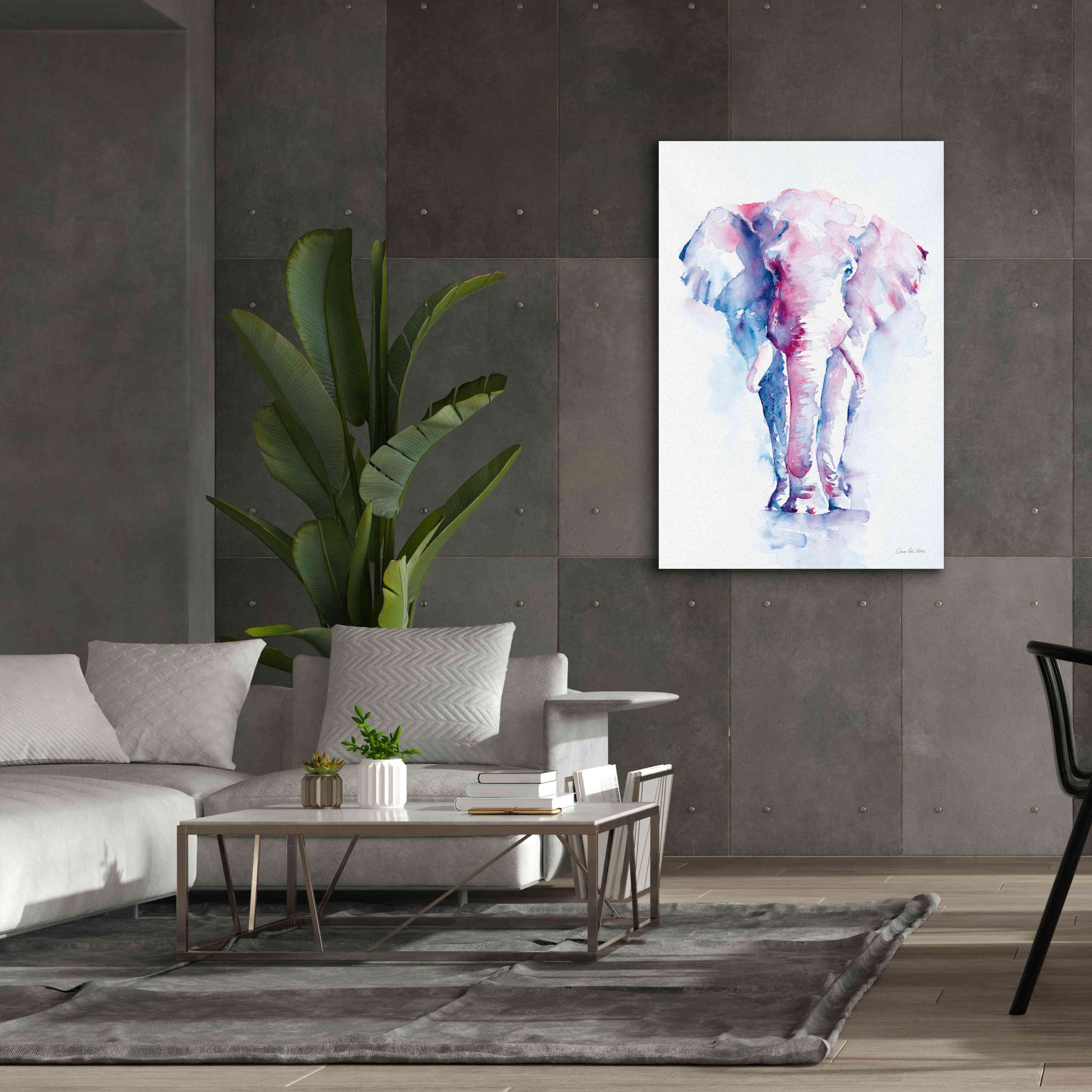 'An Elephant Never Forgets' by Alan Majchrowicz, Giclee Canvas Wall Art,40x60