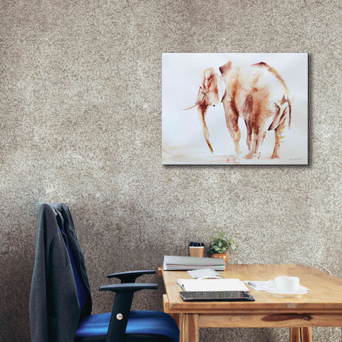 Image of 'Lone Elephant' by Alan Majchrowicz, Giclee Canvas Wall Art,34x26