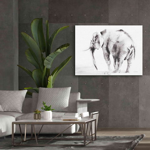 Image of 'Lone Elephant Gray' by Alan Majchrowicz, Giclee Canvas Wall Art,54x40