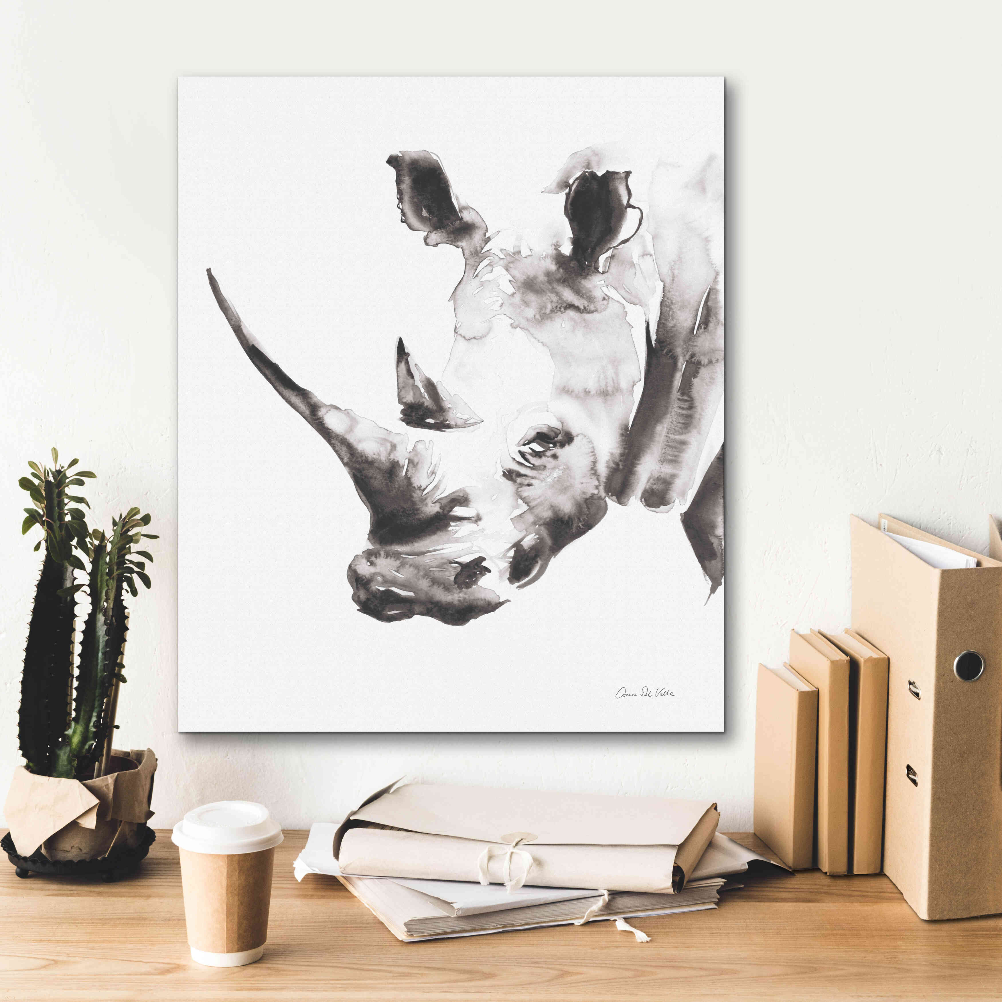 'Rhino Gray' by Alan Majchrowicz, Giclee Canvas Wall Art,20x24