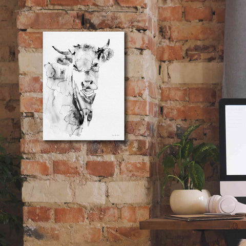 Image of 'Village Cow Gray' by Alan Majchrowicz, Giclee Canvas Wall Art,12x16
