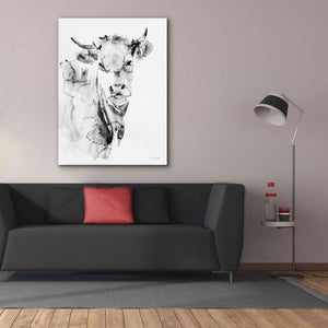 'Village Cow Gray' by Alan Majchrowicz, Giclee Canvas Wall Art,40x54