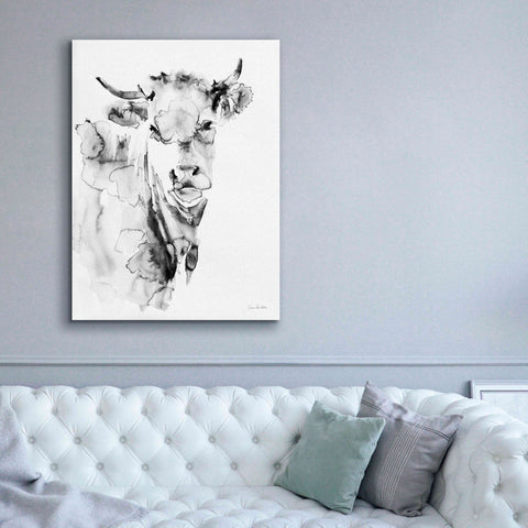 Image of 'Village Cow Gray' by Alan Majchrowicz, Giclee Canvas Wall Art,40x54