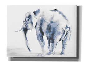 'Lone Elephant Blue Gray' by Alan Majchrowicz, Giclee Canvas Wall Art