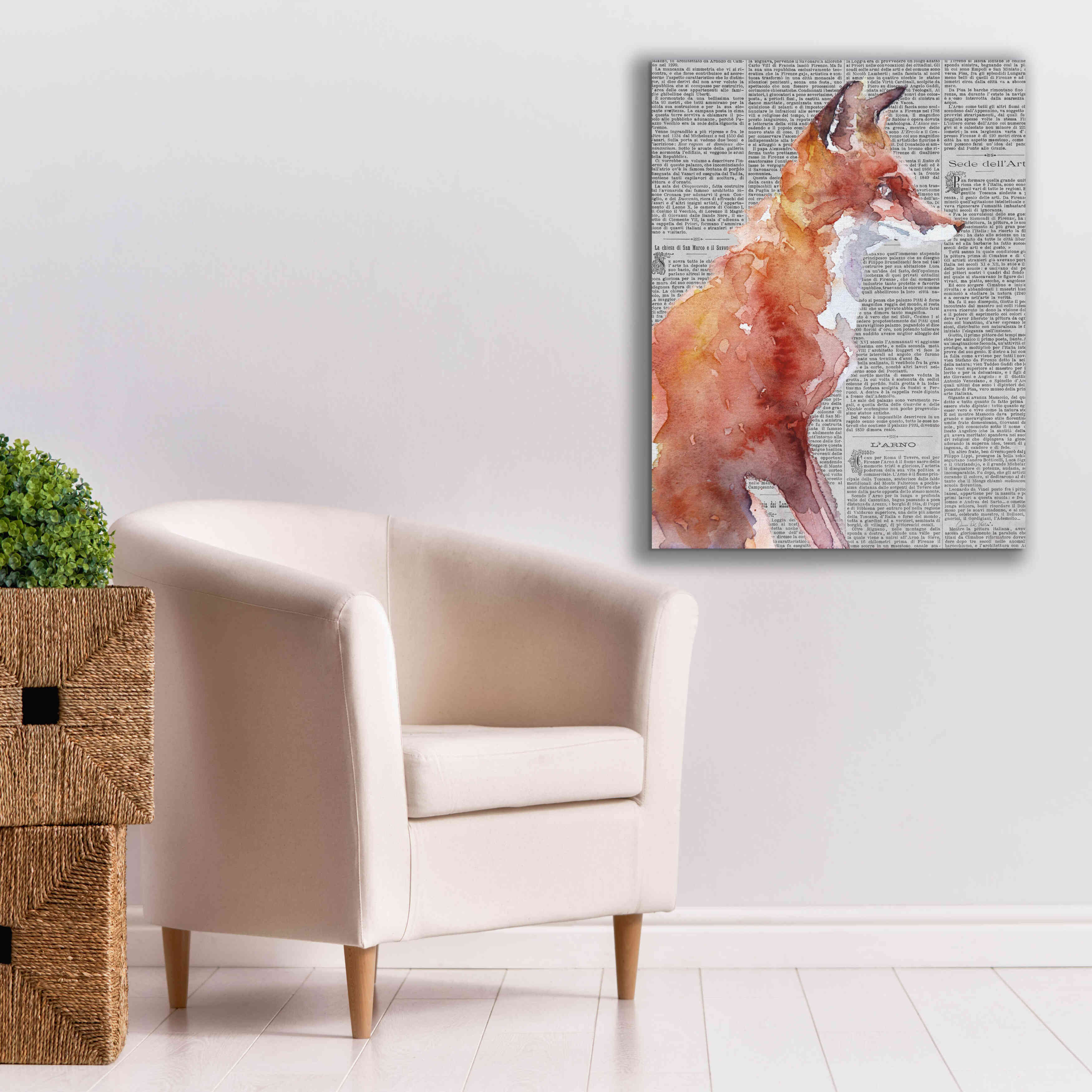 'Sly As A Fox Newsprint' by Alan Majchrowicz, Giclee Canvas Wall Art,26x34