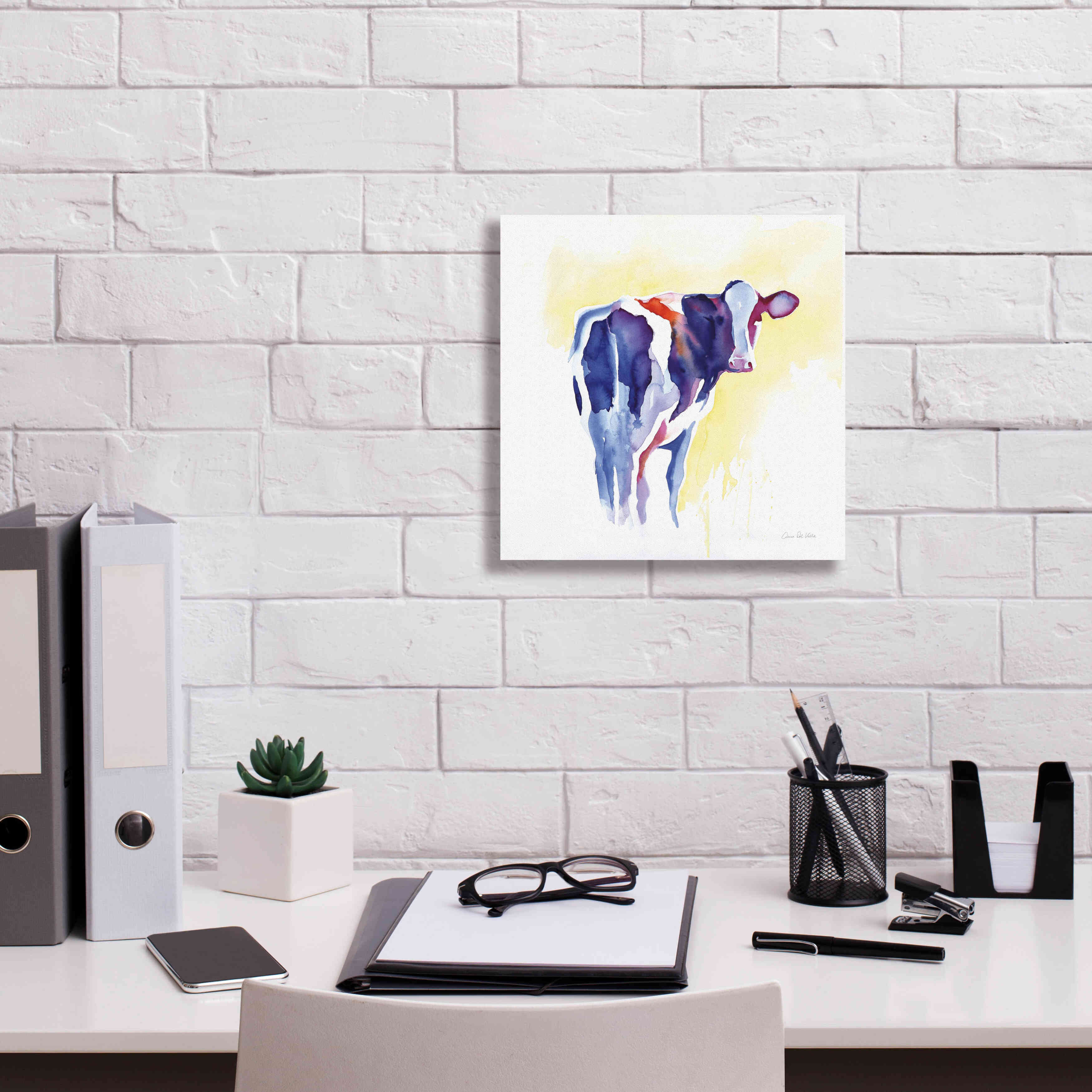 'Holstein I' by Alan Majchrowicz, Giclee Canvas Wall Art,12x12