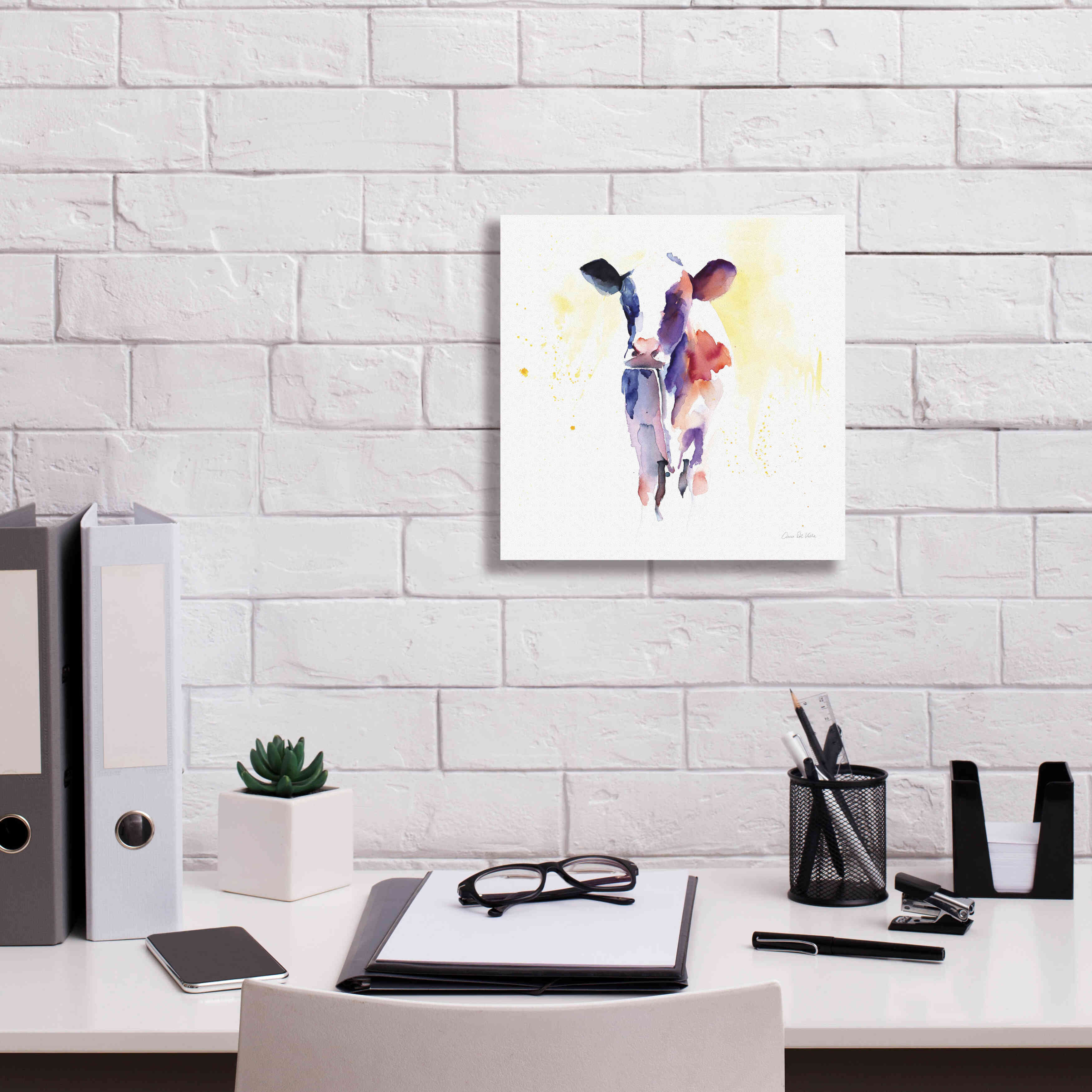 'Holstein II' by Alan Majchrowicz, Giclee Canvas Wall Art,12x12