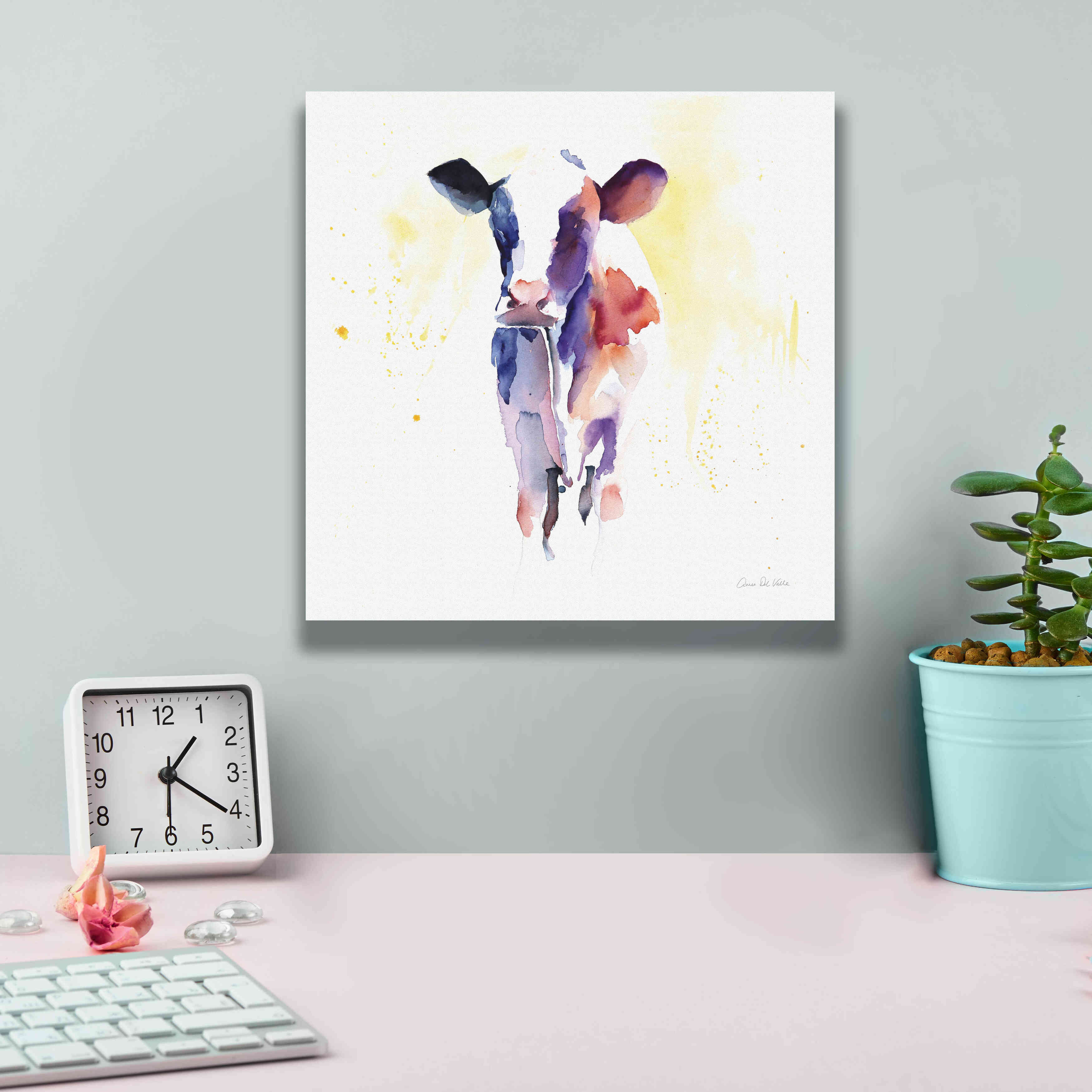 'Holstein II' by Alan Majchrowicz, Giclee Canvas Wall Art,12x12