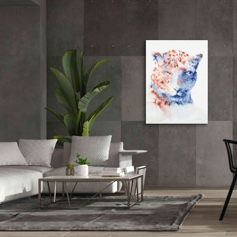 Image of 'Copper And Blue Cheetah' by Alan Majchrowicz, Giclee Canvas Wall Art,40x54