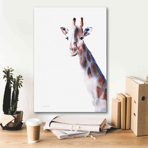 Image of 'Copper And Blue Giraffe' by Alan Majchrowicz, Giclee Canvas Wall Art,18x26