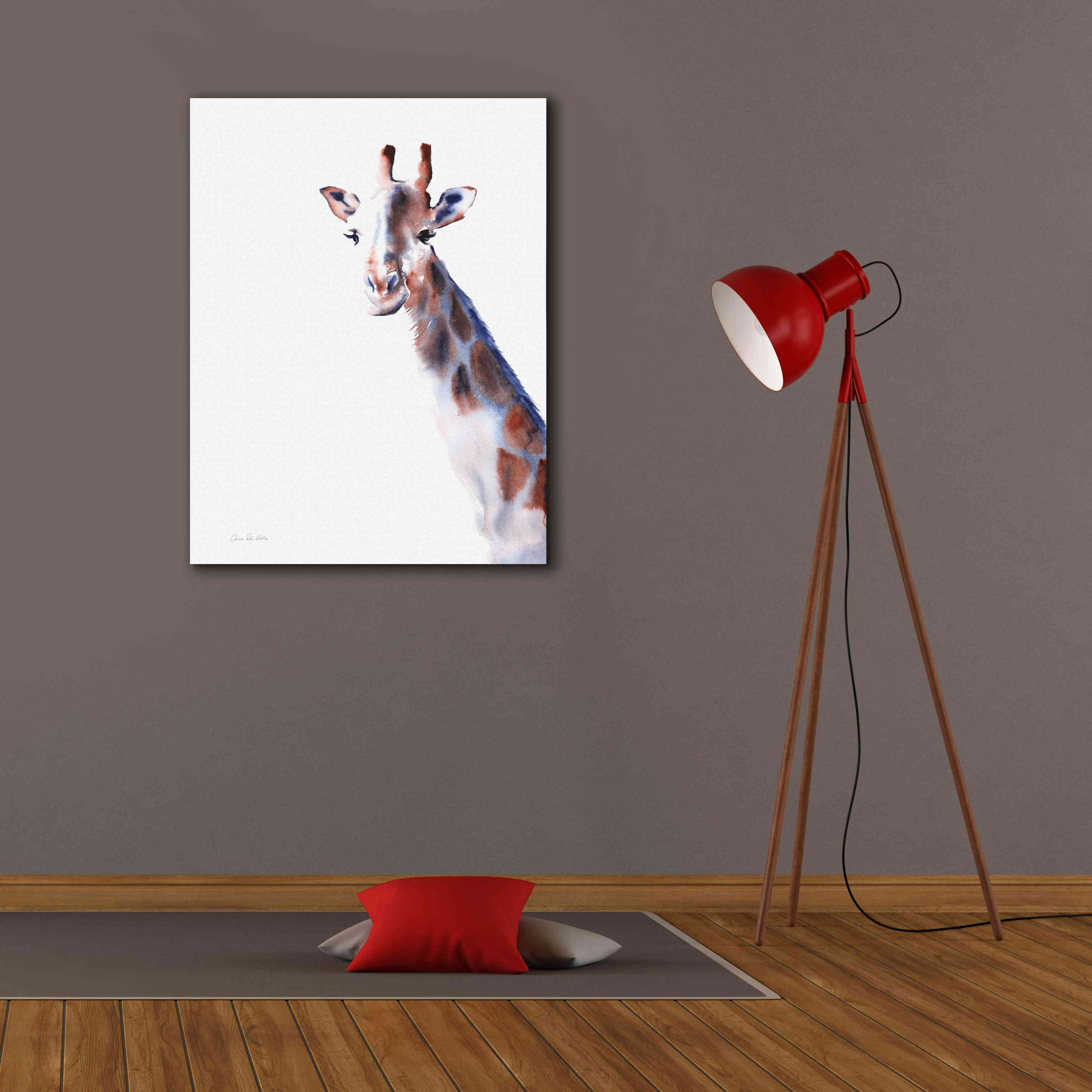 'Copper And Blue Giraffe' by Alan Majchrowicz, Giclee Canvas Wall Art,26x34
