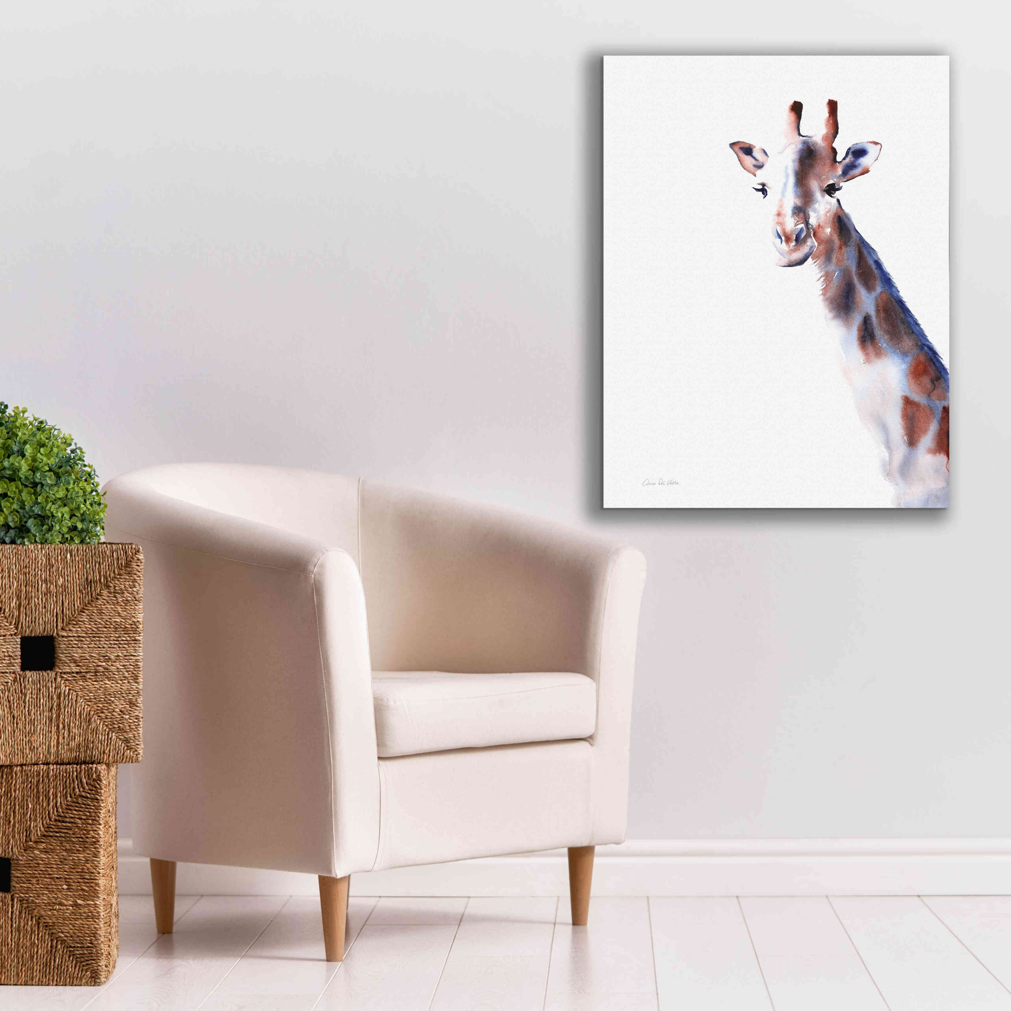 'Copper And Blue Giraffe' by Alan Majchrowicz, Giclee Canvas Wall Art,26x34