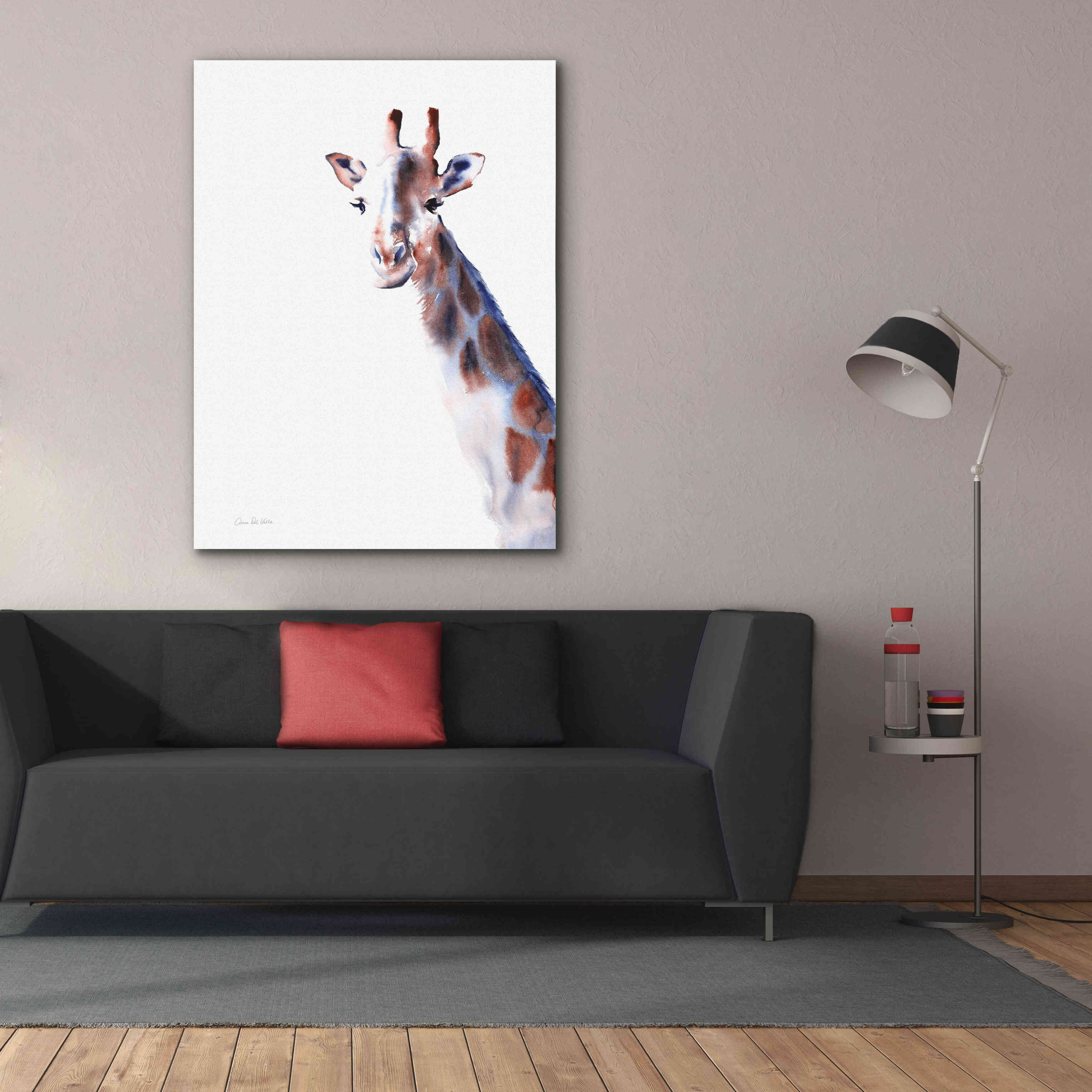 'Copper And Blue Giraffe' by Alan Majchrowicz, Giclee Canvas Wall Art,40x54