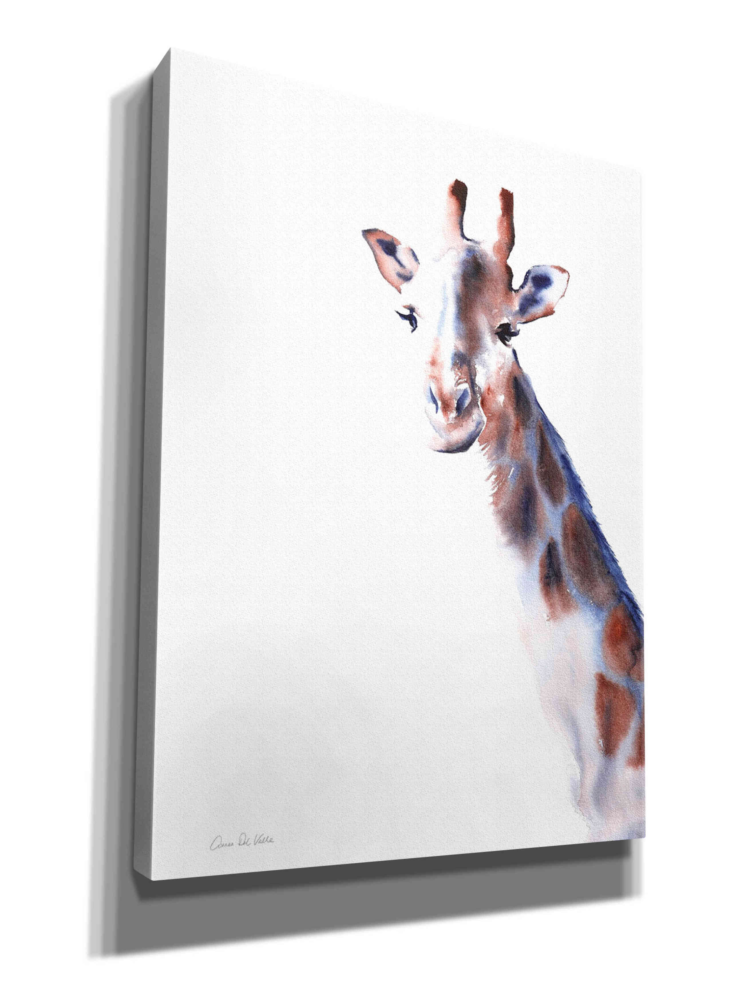 'Copper And Blue Giraffe' by Alan Majchrowicz, Giclee Canvas Wall Art