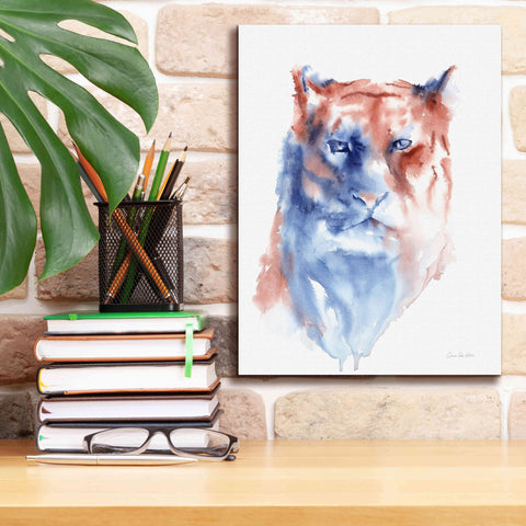 Image of 'Copper And Blue Lioness' by Alan Majchrowicz, Giclee Canvas Wall Art,12x16