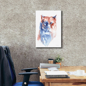 'Copper And Blue Lioness' by Alan Majchrowicz, Giclee Canvas Wall Art,18x26