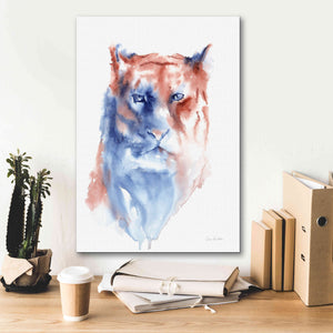 'Copper And Blue Lioness' by Alan Majchrowicz, Giclee Canvas Wall Art,18x26
